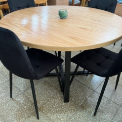 Mesa Redonda Industrial + Sillas Korea